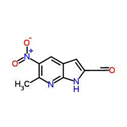 6-Methyl-5-nitro-1H-pyrrolo[2,3-b]pyridine-2-carbaldehyde Structure