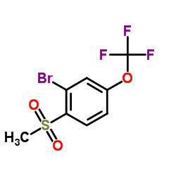 2-Bromo-1-(methylsulfonyl)-4-(trifluoromethoxy)benzene结构式