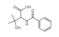 α-benzoylamino-β-hydroxy-isovaleric acid结构式