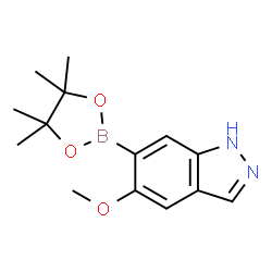 5-甲氧基-6-(4,4,5,5-四甲基-1,3,2-二氧硼杂环戊烷-2-基)-1H-吲唑结构式