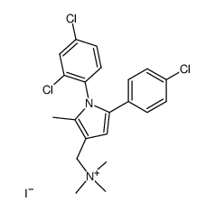 1-(5-(4-chlorophenyl)-1-(2,4-dichlorophenyl)-2-methyl-1H-pyrrol-3-yl)-N,N,N-trimethylmethanaminium iodide结构式