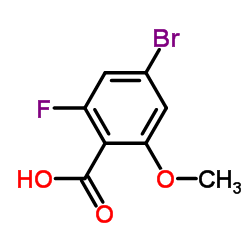 4-Bromo-2-fluoro-6-methoxybenzoic acid structure