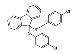 9,9-bis[(4-chlorophenyl)sulfanyl]fluorene Structure