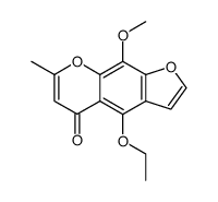 4-ethoxy-9-methoxy-7-methyl-furo[3,2-g]chromen-5-one结构式