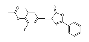 4-(4-acetoxy-3,5-diiodo-benzylidene)-2-phenyl-4H-oxazol-5-one Structure