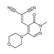 2-(2-Methyl-5-morpholin-4-yl-3-oxo-2,3-dihydro-pyridazin-4-ylmethylene)-malononitrile结构式