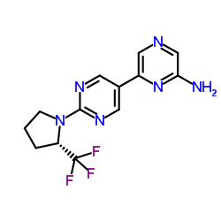 (S)-5-(6-chloropyrazin-2-yl)-2-(2-(trifluoromethyl)pyrrolidin-1-yl)pyrimidine结构式