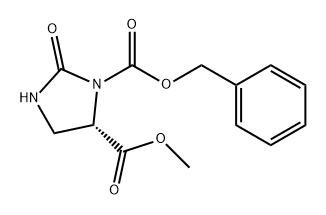 (S)-3-CBZ-2-氧代咪唑烷-4-甲酸甲酯结构式