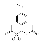 [2,2-dichloro-1-(4-methoxyphenyl)-3-oxobutyl] acetate结构式