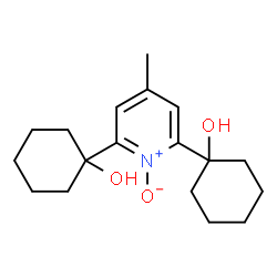 4-Methyl-2,6-bis(1-hydroxycyclohexyl)pyridine 1-oxide结构式