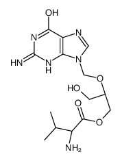 [(2R)-2-[(2-amino-6-oxo-3H-purin-9-yl)methoxy]-3-hydroxypropyl] (2S)-2-amino-3-methylbutanoate结构式