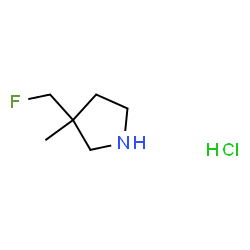 3-(氟甲基)-3-甲基吡咯烷盐酸结构式