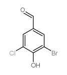 3-Bromo-5-chloro-4-hydroxybenzaldehyde structure