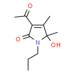 2H-Pyrrol-2-one, 3-acetyl-1,5-dihydro-5-hydroxy-4,5-dimethyl-1-propyl- (9CI) structure