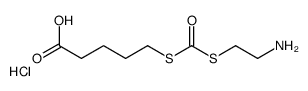 5-(2-aminoethylsulfanylcarbonylsulfanyl)pentanoic acid,hydrochloride Structure