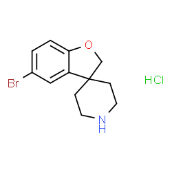 5-Bromo-2H-spiro[benzofuran-3,4'-piperidine] hydrochloride Structure