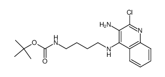 tert-butyl (4-((3-amino-2-chloroquinolin4-yl)amino)butyl)carbamate结构式