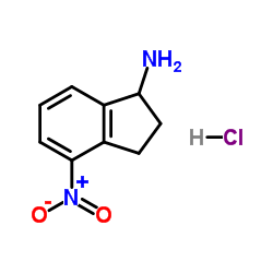 4-Nitro-1-indanamine hydrochloride (1:1)结构式