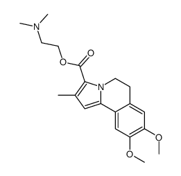 5,6-Dihydro-8,9-dimethoxy-2-methylpyrrolo[2,1-a]isoquinoline-3-carboxylic acid 2-(dimethylamino)ethyl ester结构式