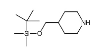 4-(((叔丁基二甲基硅烷基)氧基)甲基)哌啶结构式