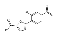 5-(2-CHLORO-4-NITROPHENYL)-2-FUROIC ACID结构式