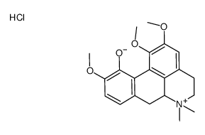 1,2,10-trimethoxy-6,6-dimethyl-5,6,6a,7-tetrahydro-4H-dibenzo[de,g]quinoline-6-ium-11-ol,chloride结构式