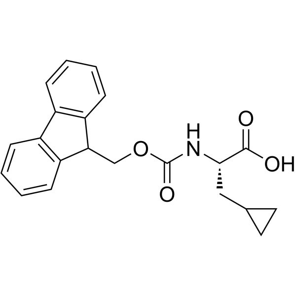 N-芴甲氧羰基-L-环丙基丙氨酸结构式