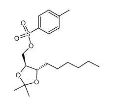 [(4S,5S)-2,2-dimethyl-5-hexyl-1,3-dioxolan-4-yl]methanol 4-methylbenzenesulfonate结构式