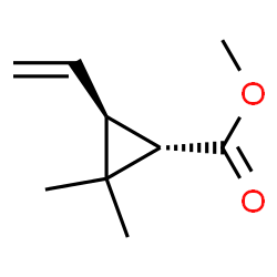 Cyclopropanecarboxylic acid, 3-ethenyl-2,2-dimethyl-, methyl ester, (1S,3S)-结构式