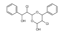 5-chloro-2-(1-chloro-2-hydroxy-2-phenylethyl)-6-phenyl-1,3-dioxan-4-ol结构式