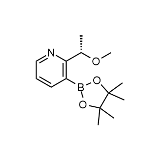 (S)-2-(1-Methoxyethyl)-3-(4,4,5,5-tetramethyl-1,3,2-dioxaborolan-2-yl)pyridine Structure