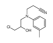 3-(N-(3-chloro-2-hydroxypropyl)-3-methylanilino)propanenitrile结构式