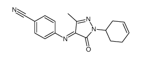 4-[(1,5-Dihydro-3-methyl-5-oxo-1-phenyl-4H-pyrazol-4-ylidene)amino]benzonitrile结构式