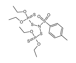 N,N'-bis-diethoxythiophosphorylsulfanyl-toluene-4-sulfonamide结构式