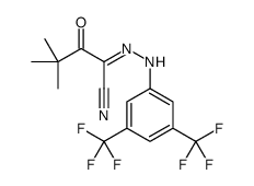 N-[3,5-bis(trifluoromethyl)anilino]-3,3-dimethyl-2-oxobutanimidoyl cyanide Structure