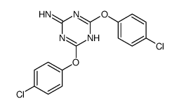 4,6-bis(4-chlorophenoxy)-1,3,5-triazin-2-amine Structure