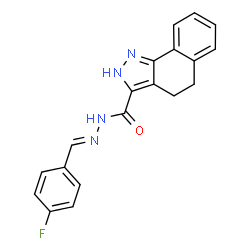 N'-[(E)-(4-fluorophenyl)methylidene]-4,5-dihydro-1H-benzo[g]indazole-3-carbohydrazide结构式