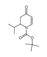 2-isopropyl-4-oxo-3,4-dihydro-2H-pyridine-1-carboxylic acid tert-butyl ester Structure