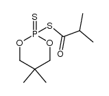 isobutyryl 2-(5,5-dimethyl-2-thiono-1,3,2-dioxaphosphorinanyl) sulfide Structure