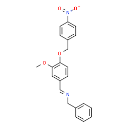 N-((3-METHOXY-4-[(4-NITROBENZYL)OXY]PHENYL)METHYLENE)(PHENYL)METHANAMINE structure