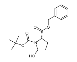 benzyl (2S)-N-tert-butoxycarbonyl-5-hydroxypyrrolidine-2-carboxylate结构式