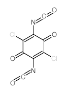 2,5-dichloro-3,6-diisocyanato-cyclohexa-2,5-diene-1,4-dione Structure
