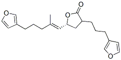 [5R,(-)]-5-[(E)-5-(3-Furyl)-2-methyl-1-pentenyl]-3-[3-(3-furyl)propyl]-4,5-dihydrofuran-2(3H)-one结构式