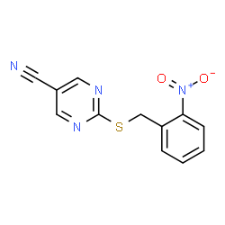 2-[(2-Nitrobenzyl)sulfanyl]-5-pyrimidinecarbonitrile结构式