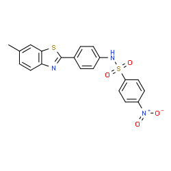 (4-(6-METHYLBENZOTHIAZOL-2-YL)PHENYL)((4-NITROPHENYL)SULFONYL)AMINE structure