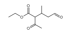 ethyl 2-acetyl-3-methyl-5-oxopentanoate Structure