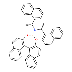 (S)-(+)-(3,5-DIOXA-4-PHOSPHACYCLOHEPTA[2,1-A,3,4-A']DINAPHTHALEN-4-YL)BIS[(1R)-1-(1-NAPHTHALENYL)ETHYL]AMINE structure