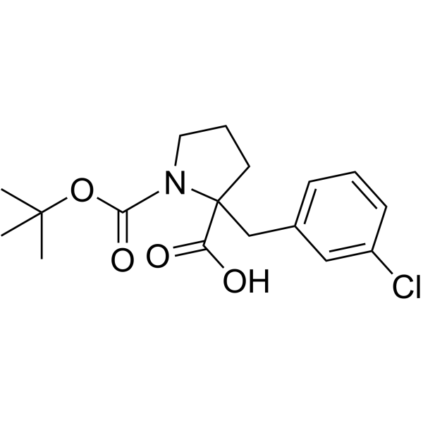 BOC--(3-CHLORBENZYL)-DL-PRO-OH structure