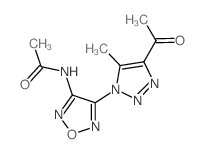 N-[4-(4-Acetyl-5-methyl-1H-1,2,3-triazol-1-yl)-1,2,5-oxadiazol-3-yl]acetamide Structure