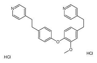 4-[2-(3-Methoxy-4-{4-[2-(4-pyridinyl)ethyl]phenoxy}phenyl)ethyl]p yridine dihydrochloride结构式